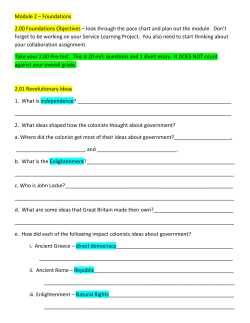 Module 2 &ndash; Foundations 2.00 Foundations Objectives &ndash; look through