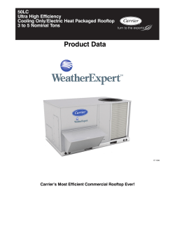 Product Data - Paquetes de aire acondicionado