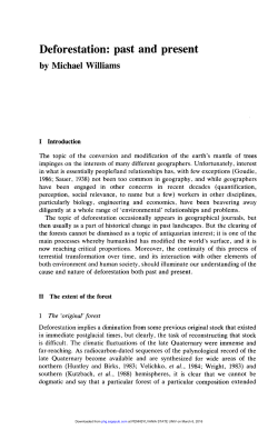 Deforestation: past and present