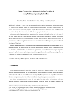 Pullout Characteristics of Geosynthetics Reinforced Earth