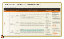 fourth grade math curriculum scope and sequence