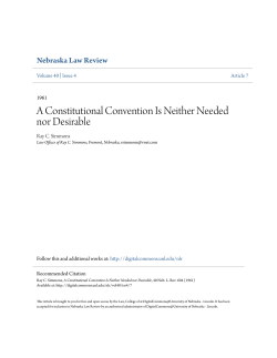A Constitutional Convention Is Neither Needed nor Desirable