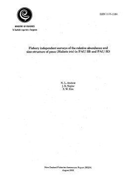 Fishery independent surveys of the relative abundance and size