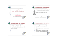 science is delivered from facts