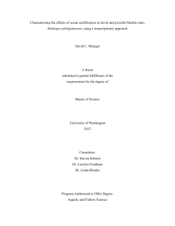 Characterizing the effects of ocean acidification in larval and