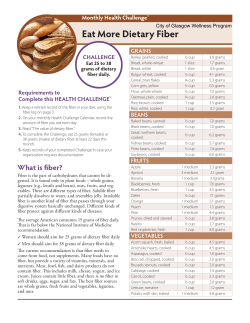 Eat More Dietary Fiber - City of Glasgow, Kentucky