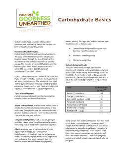 Carbohydrate Basics