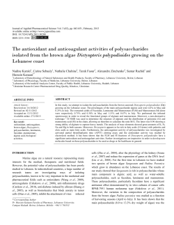The antioxidant and anticoagulant activities