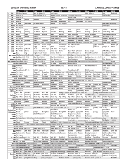 SUNDAY MORNING GRID 4/5/15 LATIMES.COM/TV TIMES