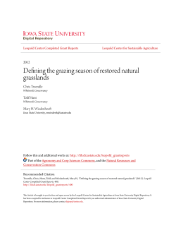 Defining the grazing season of restored natural grasslands