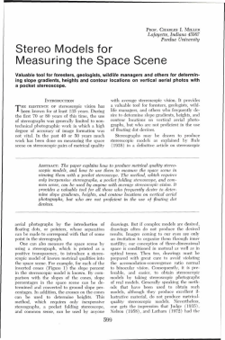 Stereo Models for Measuring the Space Scene