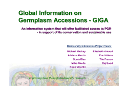 Global Information on Germplasm Accessions