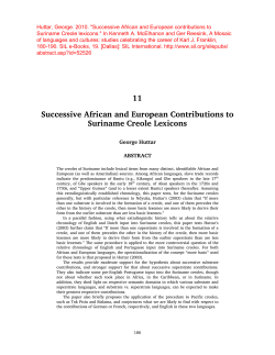 Successive African and European contributions to