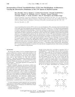 Incorporation of Fused Tetrathiafulvalenes (TTFs) into
