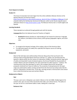 From Vaquero to Cowboy Grades 3-5 This lesson