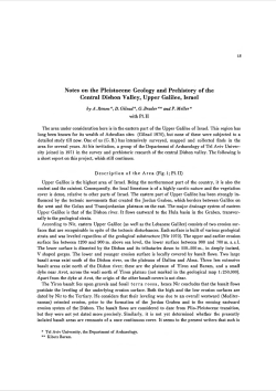 Notes on the Pleistocene Geology and Prehistory of