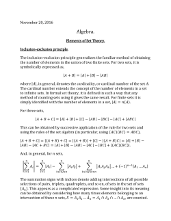 Algebra. - SchoolNova
