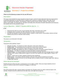 C01-Properties of Water - Science from Scientists