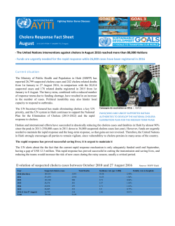 Cholera Response Fact Sheet