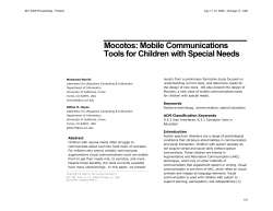 Mocotos: Mobile Communications Tools for Children with