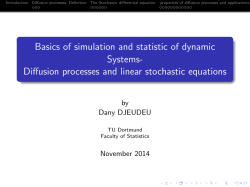 Diffusion processes and linear stochastic equations
