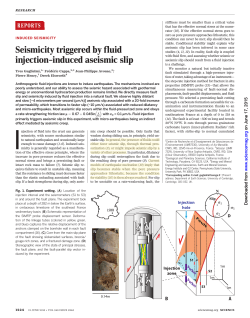 Seismicity triggered by fluid injection&ndash;induced aseismic slip