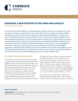 buddhism: a new frontier in the china-india rivalry