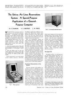 The Univac Air Lines Reservations System: A Special