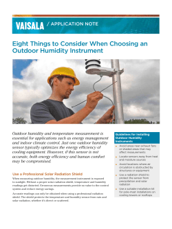 Eight Things to Consider When Choosing an Outdoor Humidity