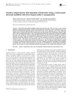 Sensitive amperometric determination of hydrazine using a carbon