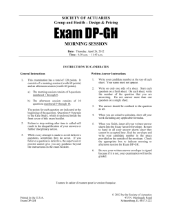 Exam DP-GH - Society of Actuaries