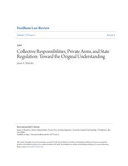 Collective Responsibilities, Private Arms, and State Regulation