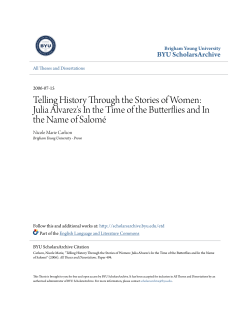 Telling History Through the Stories of Women: Julia Alvarez`s In the