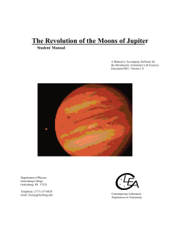 The Revolution of the Moons of Jupiter