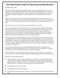 Spring: Time for Cleansing and Detoxification