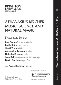 athanasius kircher - Brighton Early Music Festival