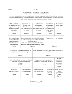 Fall of Rome In-class essay Rubric