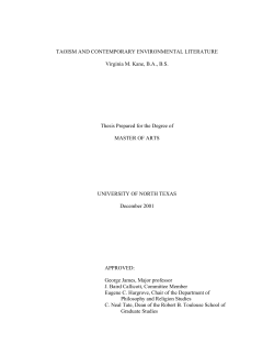 Taoism and Contemporary Environmental Ethics