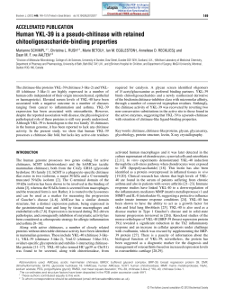 Human YKL-39 is a pseudo-chitinase with retained
