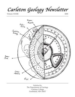 2008 Newsletter - Carleton College