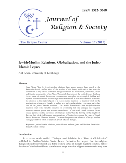Jewish-Muslim Relations, Globalization, and the Judeo