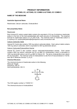 ACTONEL EC PI - Actavis Australia