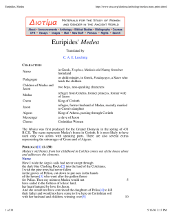Euripides, Medea