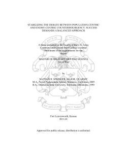 STABILIZING THE DEBATE BETWEEN POPULATION