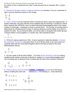 An outline of how to determine the "best" Lewis structure for an