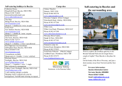 Self-catering in Beccles and the surrounding area