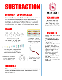 Calculation Policy Subtraction