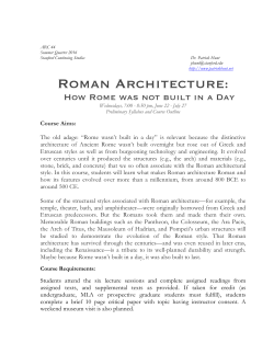 Roman Architecture - Stanford Continuing Studies