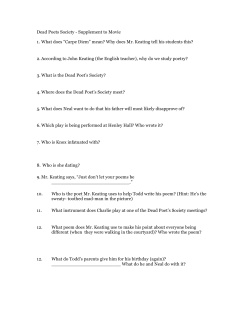 Dead Poets Society - Supplement to Movie 1. What does “Carpe