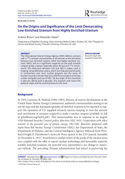 On the Origins and Significance of the Limit Demarcating Low